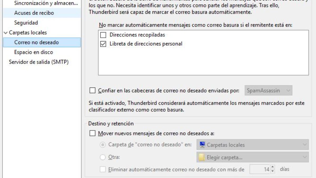 Configurar Las Opciones Anti Spam En Thunderbird Smythsys It Consulting