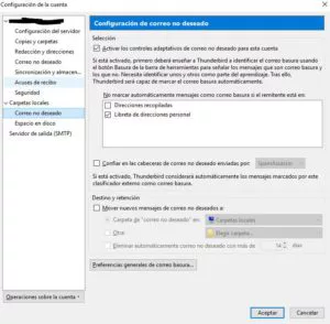 Configurar Las Opciones Anti Spam En Thunderbird Smythsys It Consulting