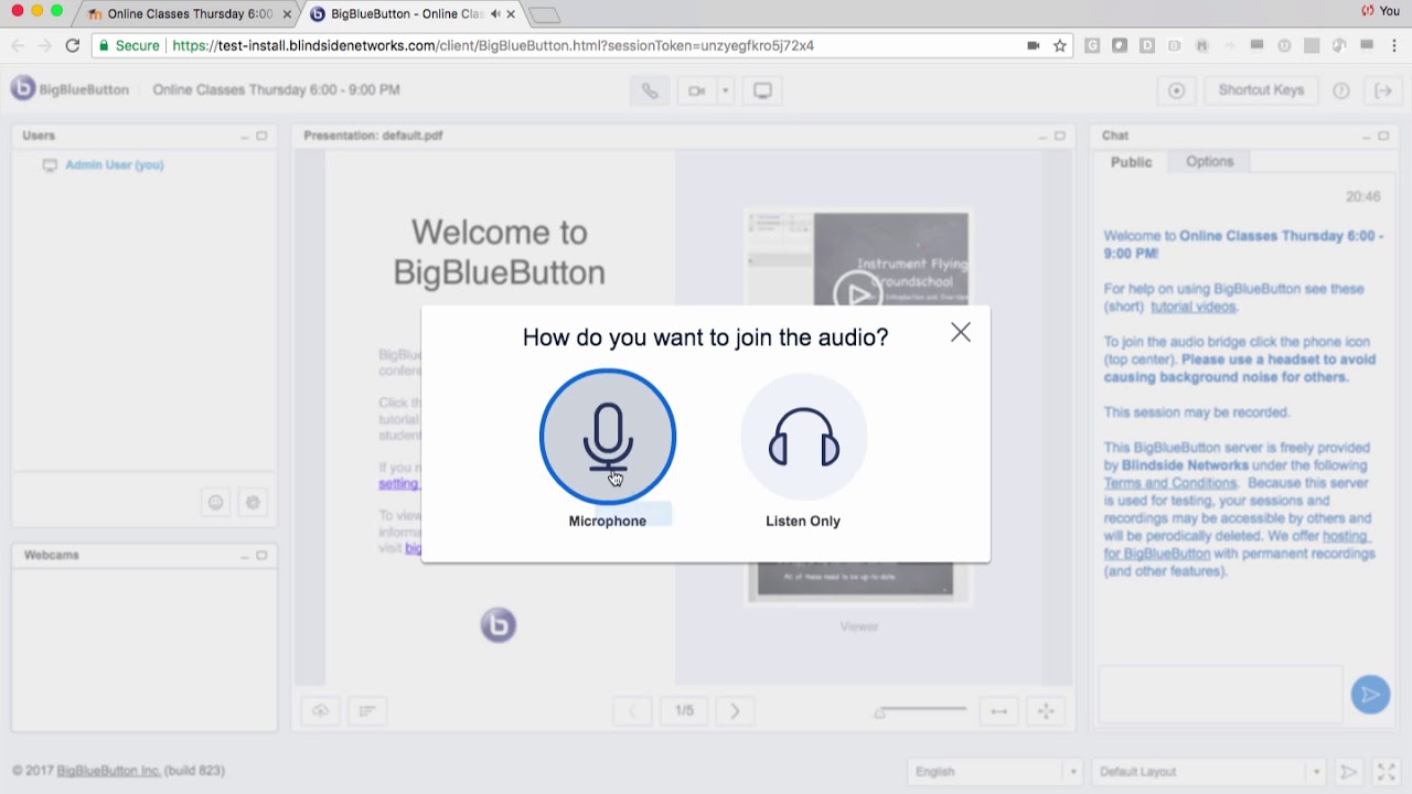 Как загрузить презентацию в bigbluebutton